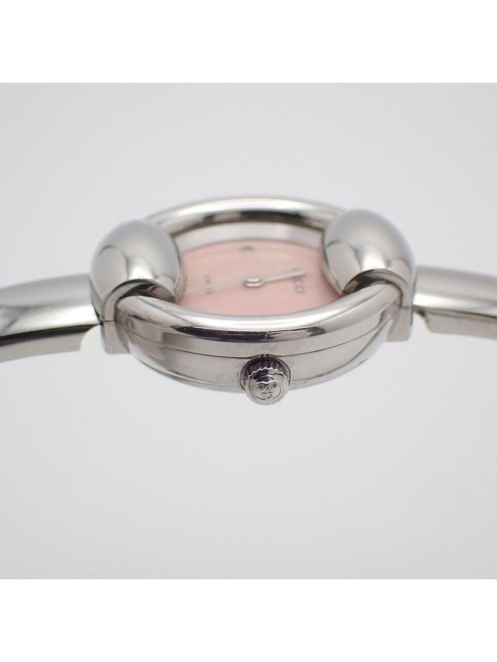 Gucci Bracelet Watch Quartz Pink Shell Dial with GG Logo - Picture 7 of 9
